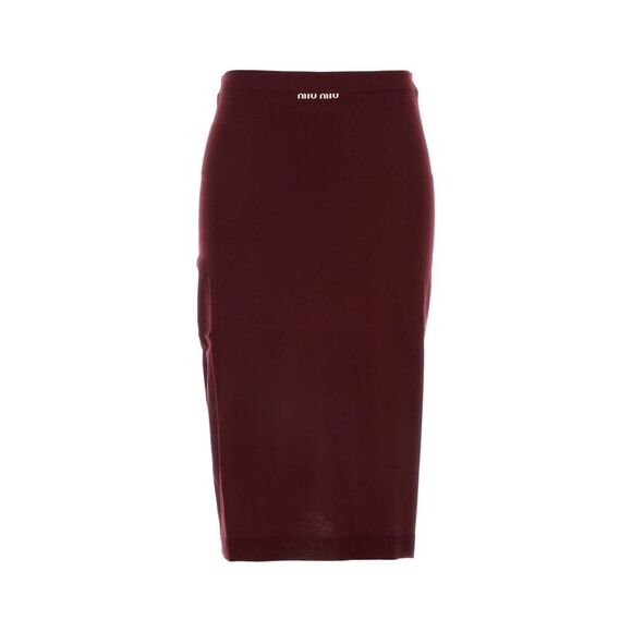 MIU MIU Sweaters - MIU MIU Burgundy Viscose Blend Skirt